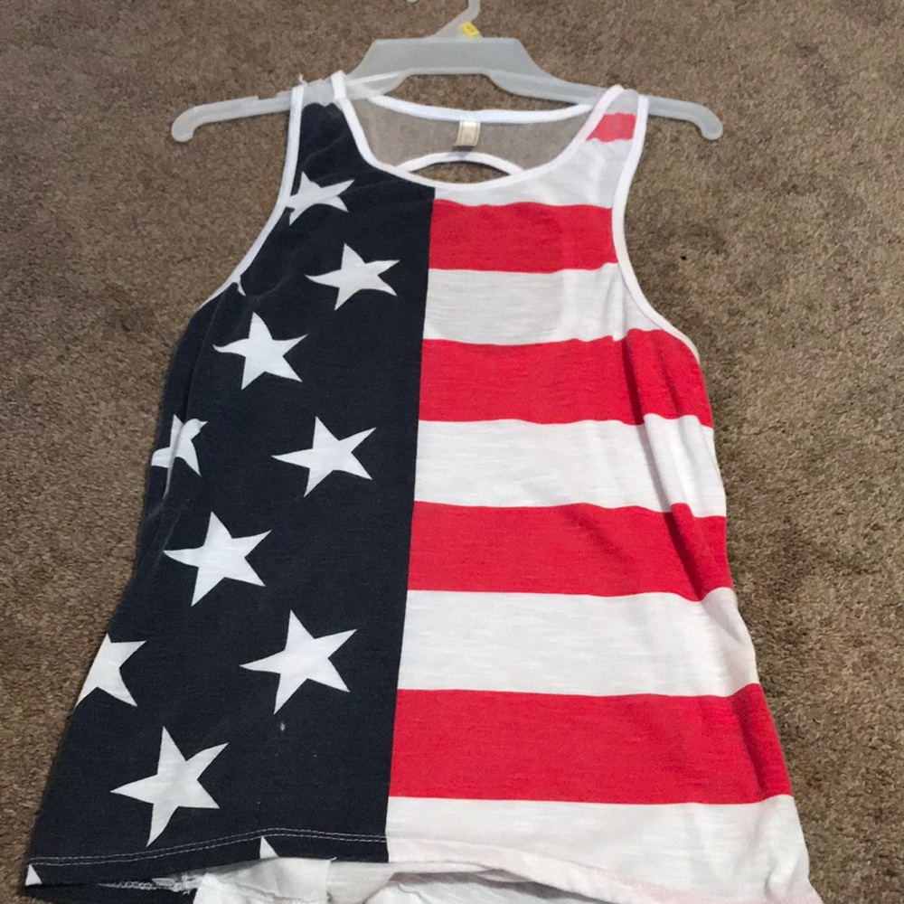 American flag tank top